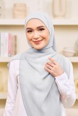 ADINA Instant Shawl with attached inner in Blue Grey